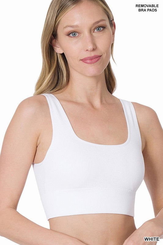 Zenana Ribbed Square Neck Cropped Tank Top with Bra Pads-ZENANA-WHITE-S/M-[option4]-[option5]-[option6]-[option7]-[option8]-Shop-Boutique-Clothing-for-Women-Online