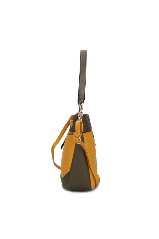 The Evie Two Tone Shoulder Bag by Mia k-MKF Collection by Mia K-[option4]-[option5]-[option6]-[option7]-[option8]-Shop-Boutique-Clothing-for-Women-Online