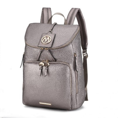 The Angela Large Backpack By Mia K-MKF Collection by Mia K-Pewter-One Size-[option4]-[option5]-[option6]-[option7]-[option8]-Shop-Boutique-Clothing-for-Women-Online
