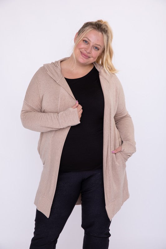 Mono B CURVY Longline Hooded Cardigan with Pockets-Mono B-Natural-1XL-[option4]-[option5]-[option6]-[option7]-[option8]-Shop-Boutique-Clothing-for-Women-Online