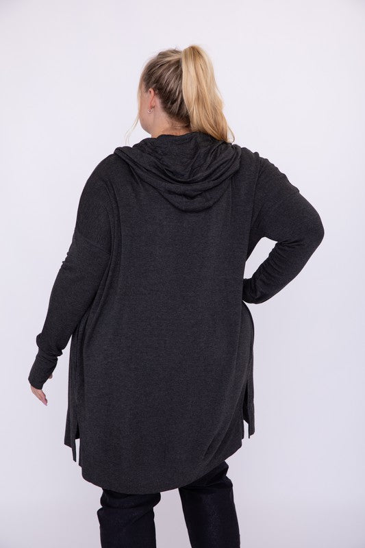 Mono B CURVY Longline Hooded Cardigan with Pockets-Mono B-[option4]-[option5]-[option6]-[option7]-[option8]-Shop-Boutique-Clothing-for-Women-Online