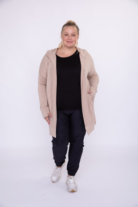 Mono B CURVY Longline Hooded Cardigan with Pockets-Mono B-[option4]-[option5]-[option6]-[option7]-[option8]-Shop-Boutique-Clothing-for-Women-Online