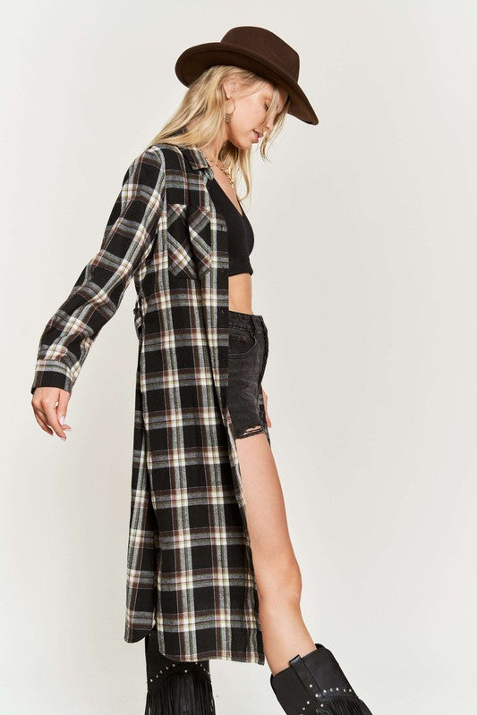 PLAID PRINT COLLAR LONG SHIRT DRESS PLUS SIZE-Jade By Jane-[option4]-[option5]-[option6]-[option7]-[option8]-Shop-Boutique-Clothing-for-Women-Online