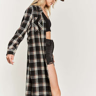PLAID PRINT COLLAR LONG SHIRT DRESS PLUS SIZE-Jade By Jane-[option4]-[option5]-[option6]-[option7]-[option8]-Shop-Boutique-Clothing-for-Women-Online