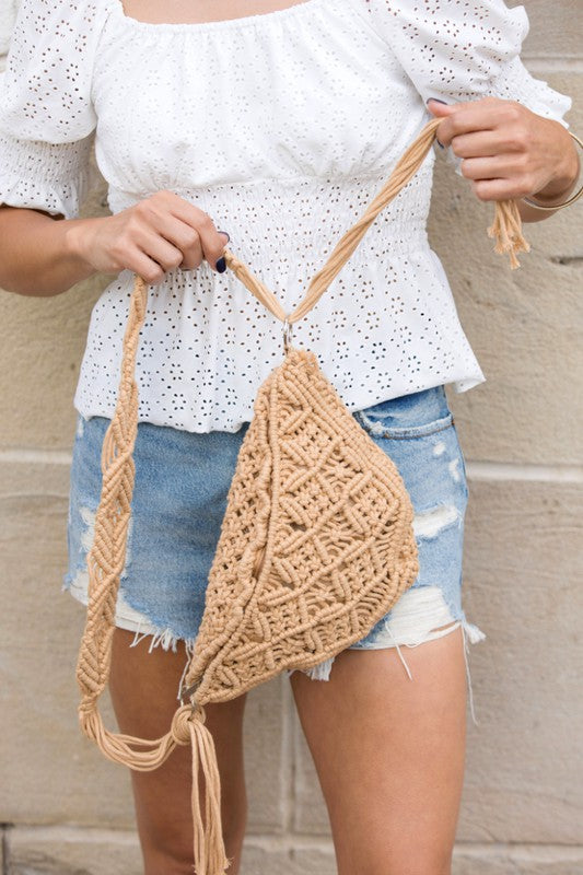 Macrame Sling Bag-Aili's Corner-[option4]-[option5]-[option6]-[option7]-[option8]-Shop-Boutique-Clothing-for-Women-Online