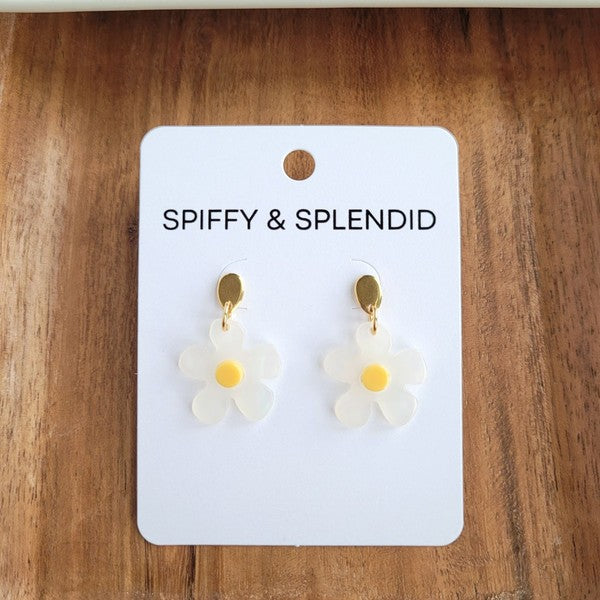 Dainty Daisy Earrings-Spiffy & Splendid-White-OneSize-[option4]-[option5]-[option6]-[option7]-[option8]-Shop-Boutique-Clothing-for-Women-Online