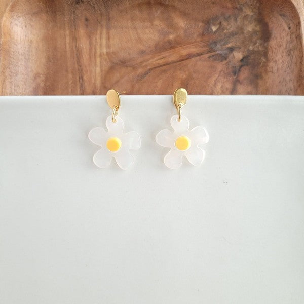 Dainty Daisy Earrings-Spiffy & Splendid-White-OneSize-[option4]-[option5]-[option6]-[option7]-[option8]-Shop-Boutique-Clothing-for-Women-Online