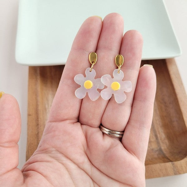 Dainty Daisy Earrings-Spiffy & Splendid-White-OneSize-[option4]-[option5]-[option6]-[option7]-[option8]-Shop-Boutique-Clothing-for-Women-Online