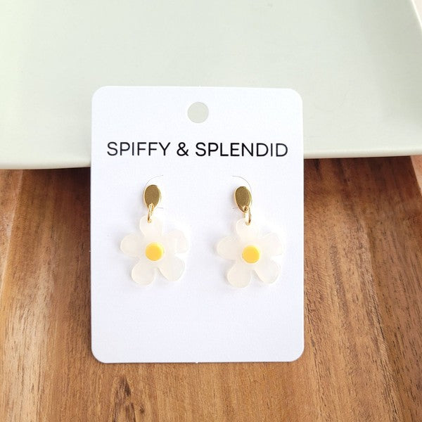 Dainty Daisy Earrings-Spiffy & Splendid-White-OneSize-[option4]-[option5]-[option6]-[option7]-[option8]-Shop-Boutique-Clothing-for-Women-Online