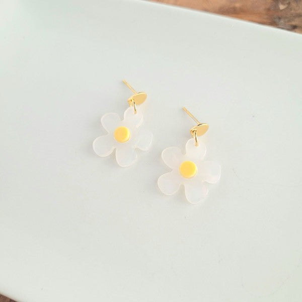 Dainty Daisy Earrings-Spiffy & Splendid-White-OneSize-[option4]-[option5]-[option6]-[option7]-[option8]-Shop-Boutique-Clothing-for-Women-Online