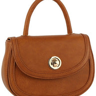 Fashion Twist Lock Flap Saddle Satchel-Fashion World-[option4]-[option5]-[option6]-[option7]-[option8]-Shop-Boutique-Clothing-for-Women-Online