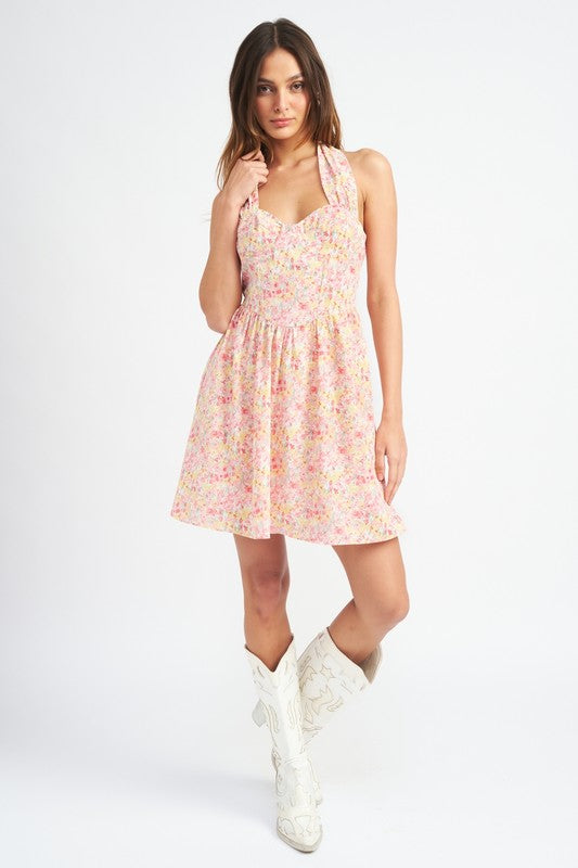 BUSTIER HALTER NECK DRESS-Emory Park-[option4]-[option5]-[option6]-[option7]-[option8]-Shop-Boutique-Clothing-for-Women-Online