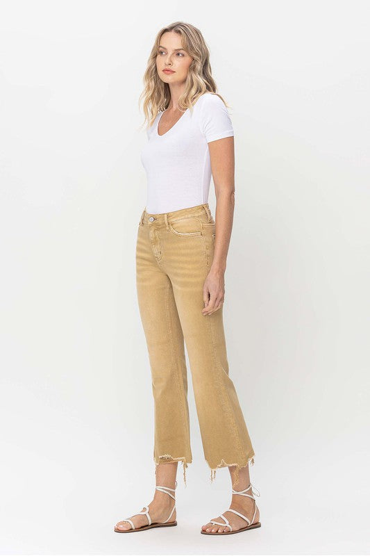Vervet Vintage High Rise Raw Flare Hem Detail Jeans-VERVET by Flying Monkey-[option4]-[option5]-[option6]-[option7]-[option8]-Shop-Boutique-Clothing-for-Women-Online