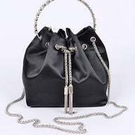 Satin Top Handle Bucket Clutch Bag-Artini Accessories-[option4]-[option5]-[option6]-[option7]-[option8]-Shop-Boutique-Clothing-for-Women-Online