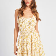 SPAGHETTI STRAP MINI DRESS WITH SMOCKED WAIST-Emory Park-LT YELLOW FLORAL-S-[option4]-[option5]-[option6]-[option7]-[option8]-Shop-Boutique-Clothing-for-Women-Online