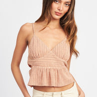 CROPPED SIDE CUT SPAGHETTI STRAP TOP-Emory Park-APRICOT-S-[option4]-[option5]-[option6]-[option7]-[option8]-Shop-Boutique-Clothing-for-Women-Online