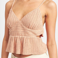 CROPPED SIDE CUT SPAGHETTI STRAP TOP-Emory Park-[option4]-[option5]-[option6]-[option7]-[option8]-Shop-Boutique-Clothing-for-Women-Online