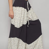 POL Contrast Floral Drawstring Wide Leg Pants-Pants-Trendsi-[option4]-[option5]-[option6]-[option7]-[option8]-Shop-Boutique-Clothing-for-Women-Online