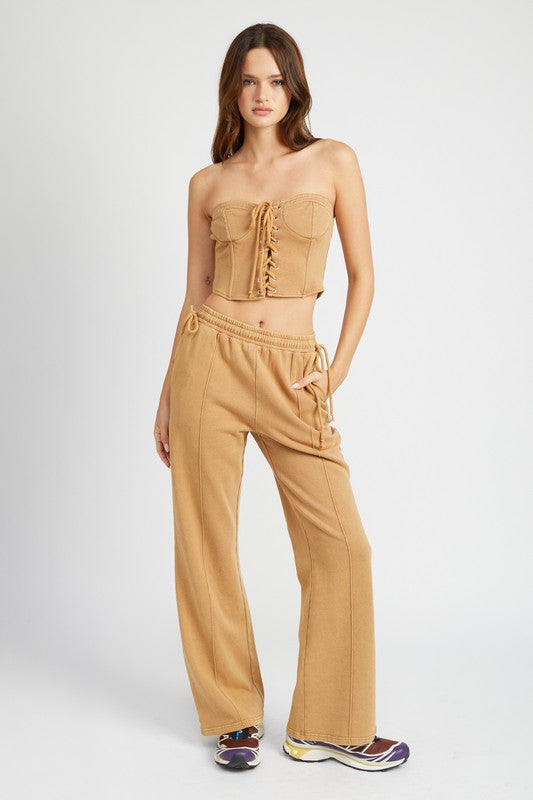 FRENCH TERRY STRAPLESS BUSTIER TOP-Emory Park-[option4]-[option5]-[option6]-[option7]-[option8]-Shop-Boutique-Clothing-for-Women-Online