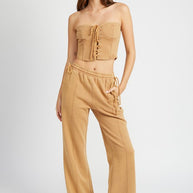 FRENCH TERRY STRAPLESS BUSTIER TOP-Emory Park-[option4]-[option5]-[option6]-[option7]-[option8]-Shop-Boutique-Clothing-for-Women-Online