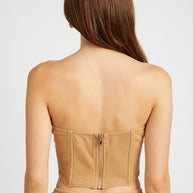 FRENCH TERRY STRAPLESS BUSTIER TOP-Emory Park-[option4]-[option5]-[option6]-[option7]-[option8]-Shop-Boutique-Clothing-for-Women-Online