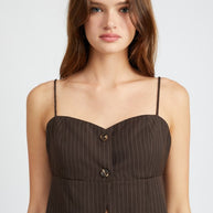 SPAGHETTI STRAP PINSTRIPE TOP-Emory Park-BROWN-S-[option4]-[option5]-[option6]-[option7]-[option8]-Shop-Boutique-Clothing-for-Women-Online