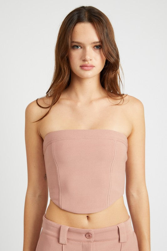 BACK LACE UP TUBE TOP-Emory Park-[option4]-[option5]-[option6]-[option7]-[option8]-Shop-Boutique-Clothing-for-Women-Online