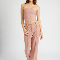 BACK LACE UP TUBE TOP-Emory Park-[option4]-[option5]-[option6]-[option7]-[option8]-Shop-Boutique-Clothing-for-Women-Online