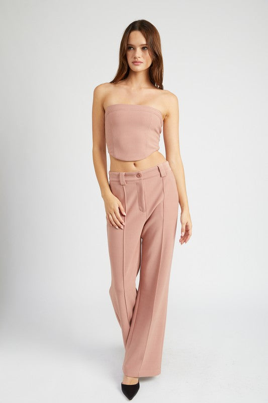 BACK LACE UP TUBE TOP-Emory Park-[option4]-[option5]-[option6]-[option7]-[option8]-Shop-Boutique-Clothing-for-Women-Online