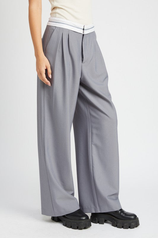REVERSE WAIST BAND TAILORED PANTS-Emory Park-[option4]-[option5]-[option6]-[option7]-[option8]-Shop-Boutique-Clothing-for-Women-Online