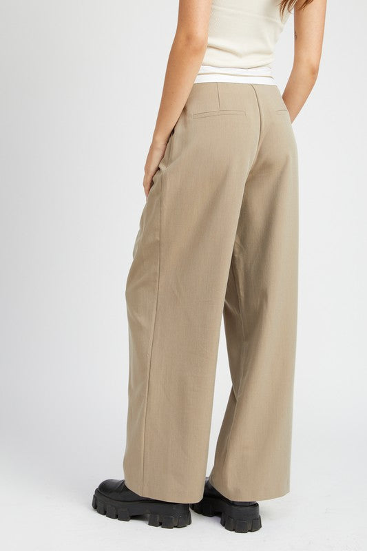REVERSE WAIST BAND TAILORED PANTS-Emory Park-[option4]-[option5]-[option6]-[option7]-[option8]-Shop-Boutique-Clothing-for-Women-Online
