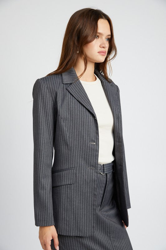 PIN STRIPED BLAZER JACKET-Emory Park-[option4]-[option5]-[option6]-[option7]-[option8]-Shop-Boutique-Clothing-for-Women-Online