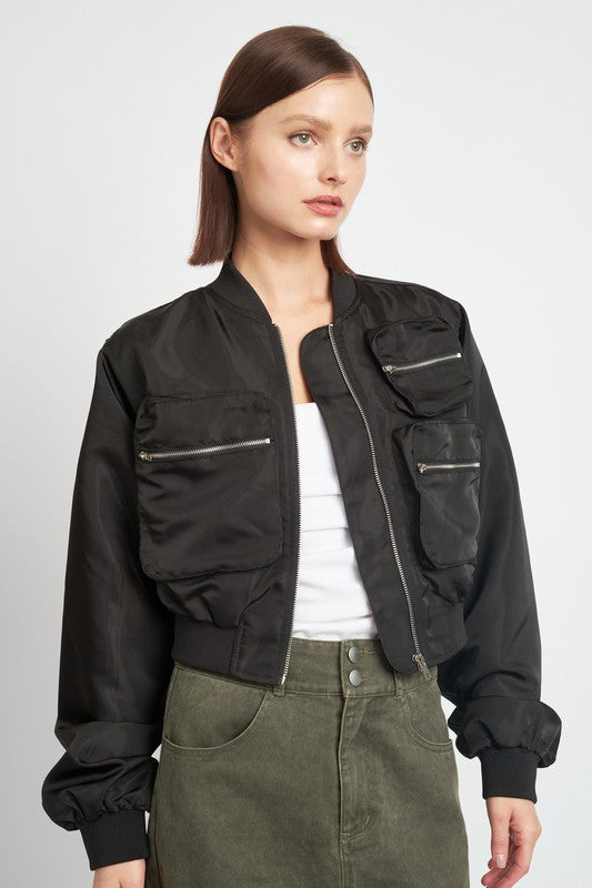 CROPPED BOMBER JACKET-Emory Park-[option4]-[option5]-[option6]-[option7]-[option8]-Shop-Boutique-Clothing-for-Women-Online
