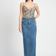 ZEBRA PRINT RUCHED CORSET TOP-Emory Park-[option4]-[option5]-[option6]-[option7]-[option8]-Shop-Boutique-Clothing-for-Women-Online