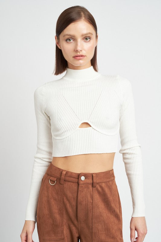 MOCK NECK CROP TOP WITH CUT OUT-Emory Park-WHITE-S-[option4]-[option5]-[option6]-[option7]-[option8]-Shop-Boutique-Clothing-for-Women-Online