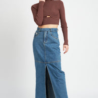 MOCK NECK CROP TOP WITH CUT OUT-Emory Park-[option4]-[option5]-[option6]-[option7]-[option8]-Shop-Boutique-Clothing-for-Women-Online