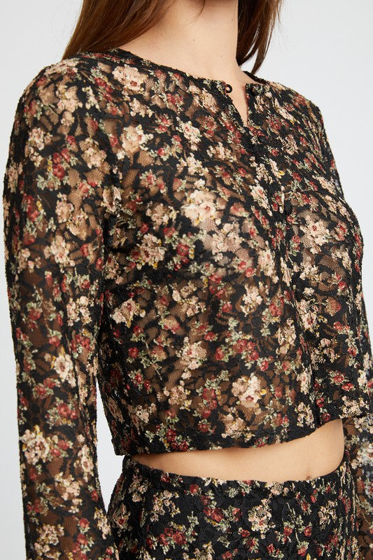 BELLL SLEEVE CROPPED TOP-Emory Park-[option4]-[option5]-[option6]-[option7]-[option8]-Shop-Boutique-Clothing-for-Women-Online