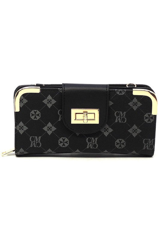 CM Monogram Turn Lock Crossbody Wallet-Fashion World-[option4]-[option5]-[option6]-[option7]-[option8]-Shop-Boutique-Clothing-for-Women-Online