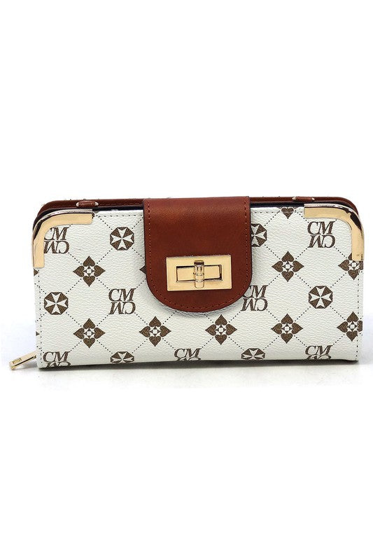 CM Monogram Turn Lock Crossbody Wallet-Fashion World-[option4]-[option5]-[option6]-[option7]-[option8]-Shop-Boutique-Clothing-for-Women-Online