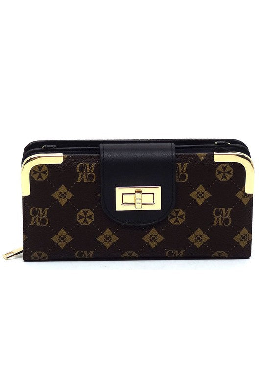 CM Monogram Turn Lock Crossbody Wallet-Fashion World-[option4]-[option5]-[option6]-[option7]-[option8]-Shop-Boutique-Clothing-for-Women-Online