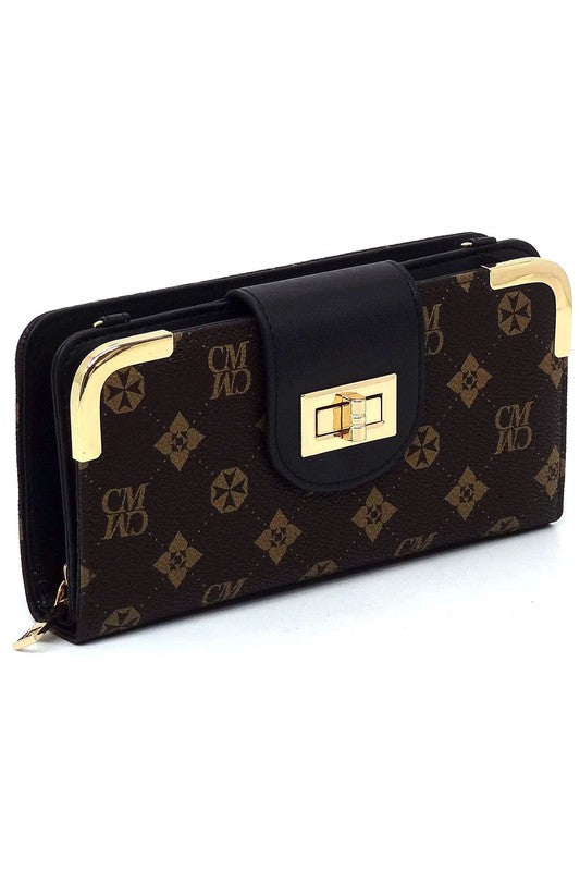 CM Monogram Turn Lock Crossbody Wallet-Fashion World-[option4]-[option5]-[option6]-[option7]-[option8]-Shop-Boutique-Clothing-for-Women-Online
