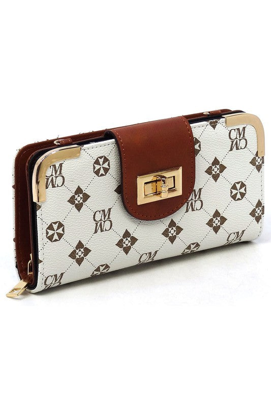 CM Monogram Turn Lock Crossbody Wallet-Fashion World-[option4]-[option5]-[option6]-[option7]-[option8]-Shop-Boutique-Clothing-for-Women-Online