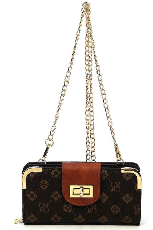 CM Monogram Turn Lock Crossbody Wallet-Fashion World-[option4]-[option5]-[option6]-[option7]-[option8]-Shop-Boutique-Clothing-for-Women-Online