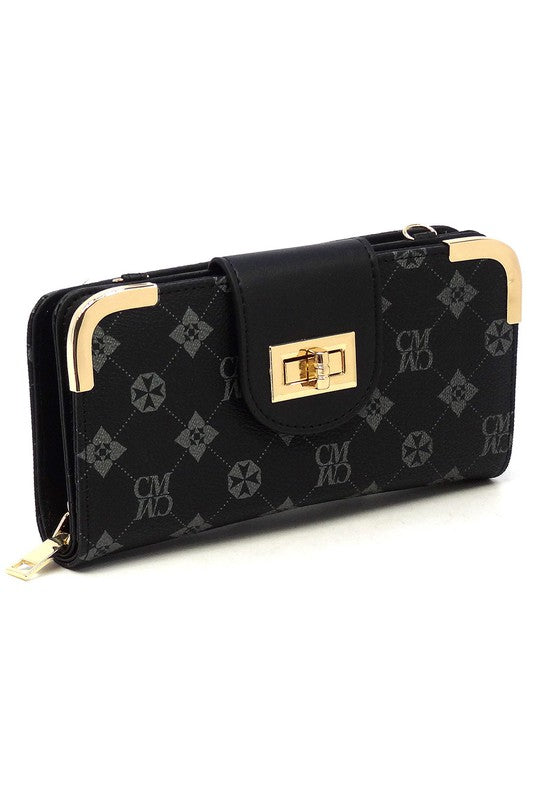 CM Monogram Turn Lock Crossbody Wallet-Fashion World-[option4]-[option5]-[option6]-[option7]-[option8]-Shop-Boutique-Clothing-for-Women-Online