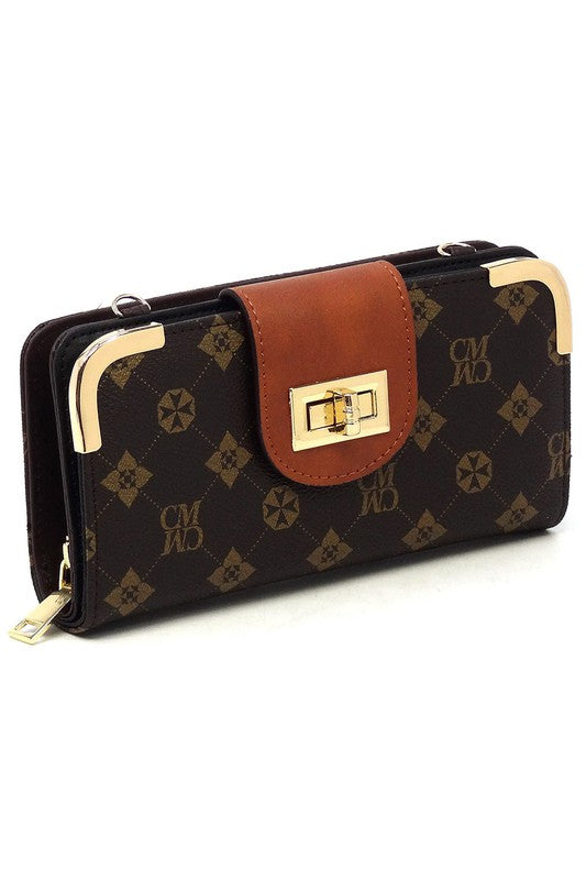 CM Monogram Turn Lock Crossbody Wallet-Fashion World-[option4]-[option5]-[option6]-[option7]-[option8]-Shop-Boutique-Clothing-for-Women-Online