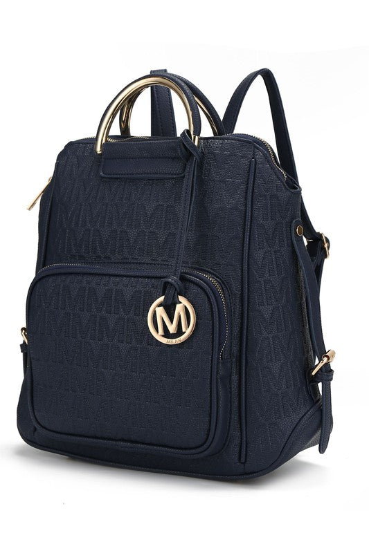 The Torra Milan Signature Backpack by Mia-MKF Collection by Mia K-Navy-One Size-[option4]-[option5]-[option6]-[option7]-[option8]-Shop-Boutique-Clothing-for-Women-Online