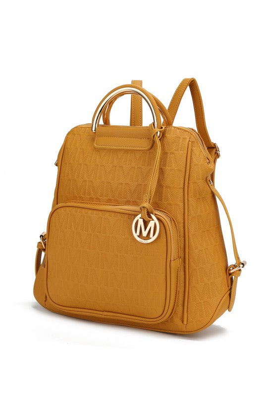 The Torra Milan Signature Backpack by Mia-MKF Collection by Mia K-Mustard-One Size-[option4]-[option5]-[option6]-[option7]-[option8]-Shop-Boutique-Clothing-for-Women-Online