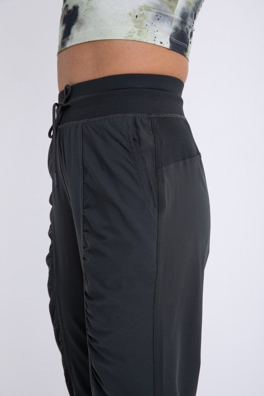 Mono B Ruched Front Active Joggers-Mono B-[option4]-[option5]-[option6]-[option7]-[option8]-Shop-Boutique-Clothing-for-Women-Online