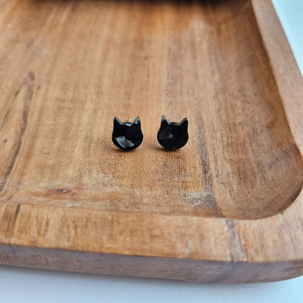 Cat Studs - Black-Spiffy & Splendid-Black-OneSize-[option4]-[option5]-[option6]-[option7]-[option8]-Shop-Boutique-Clothing-for-Women-Online