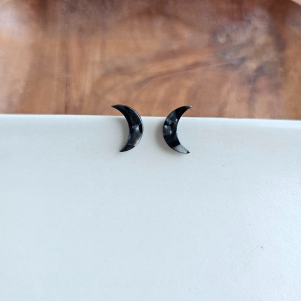 Mini Moon Studs - Black-Spiffy & Splendid-Black-OneSize-[option4]-[option5]-[option6]-[option7]-[option8]-Shop-Boutique-Clothing-for-Women-Online